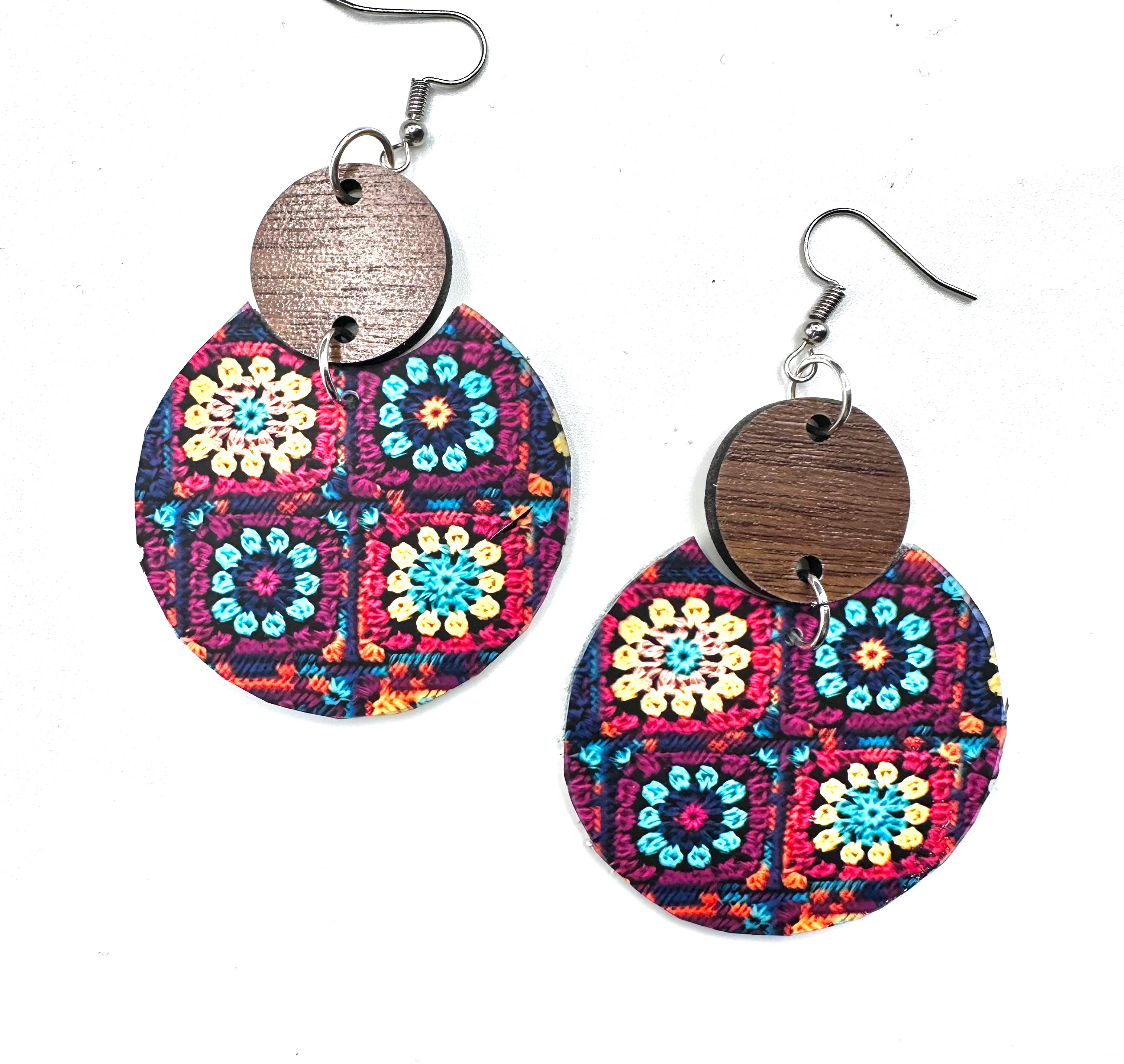 Granny Square Earrings