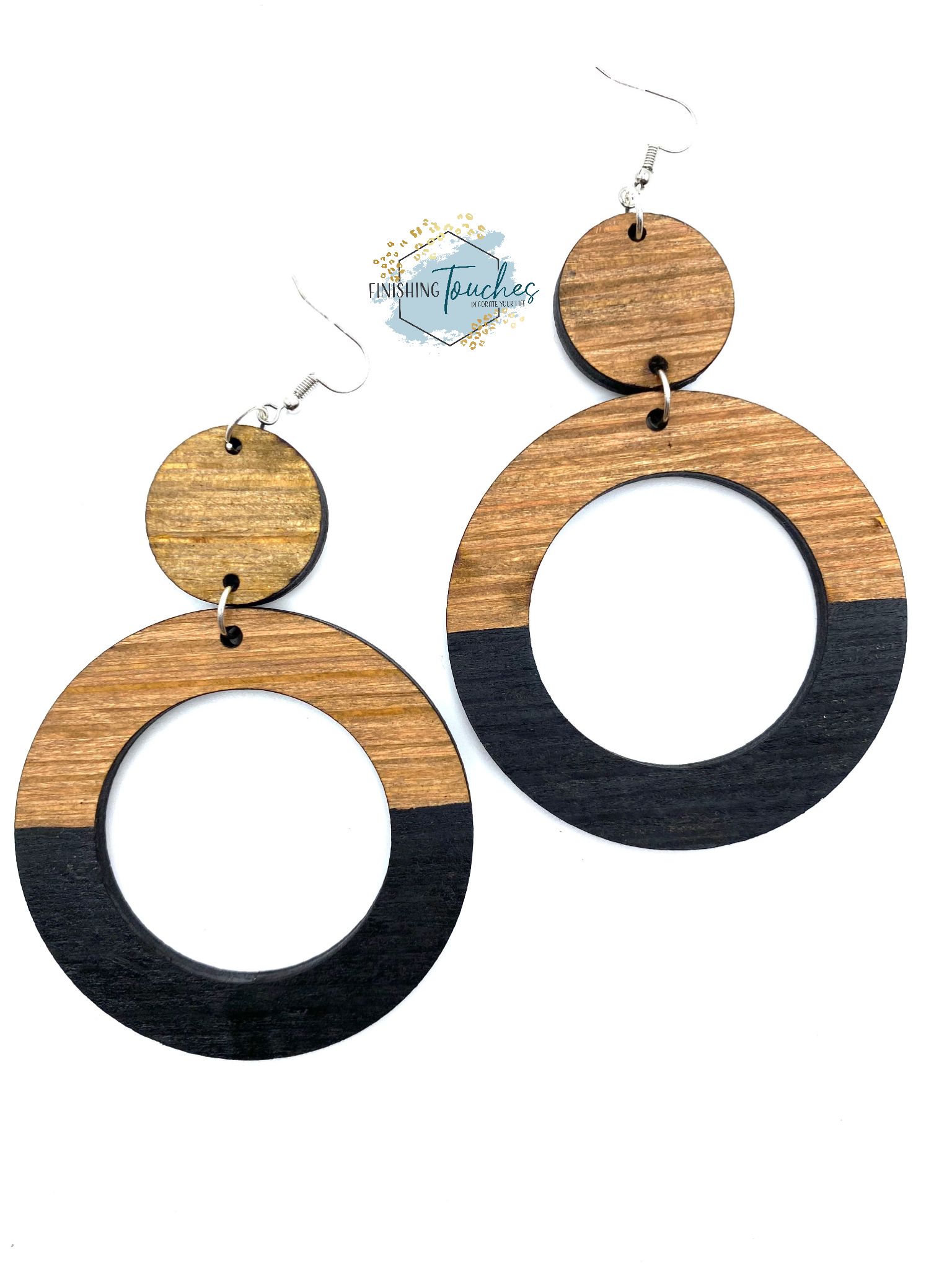 Basic Wood Round Earrings